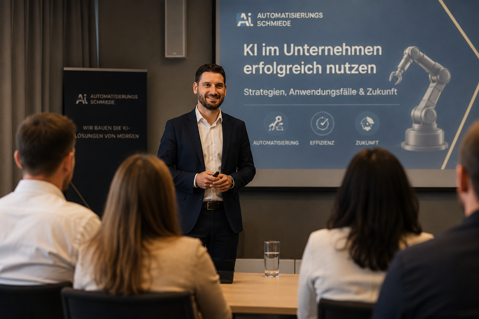 Pascal Kottenstein bei einem KI-Workshop „KI im Unternehmen erfolgreich nutzen